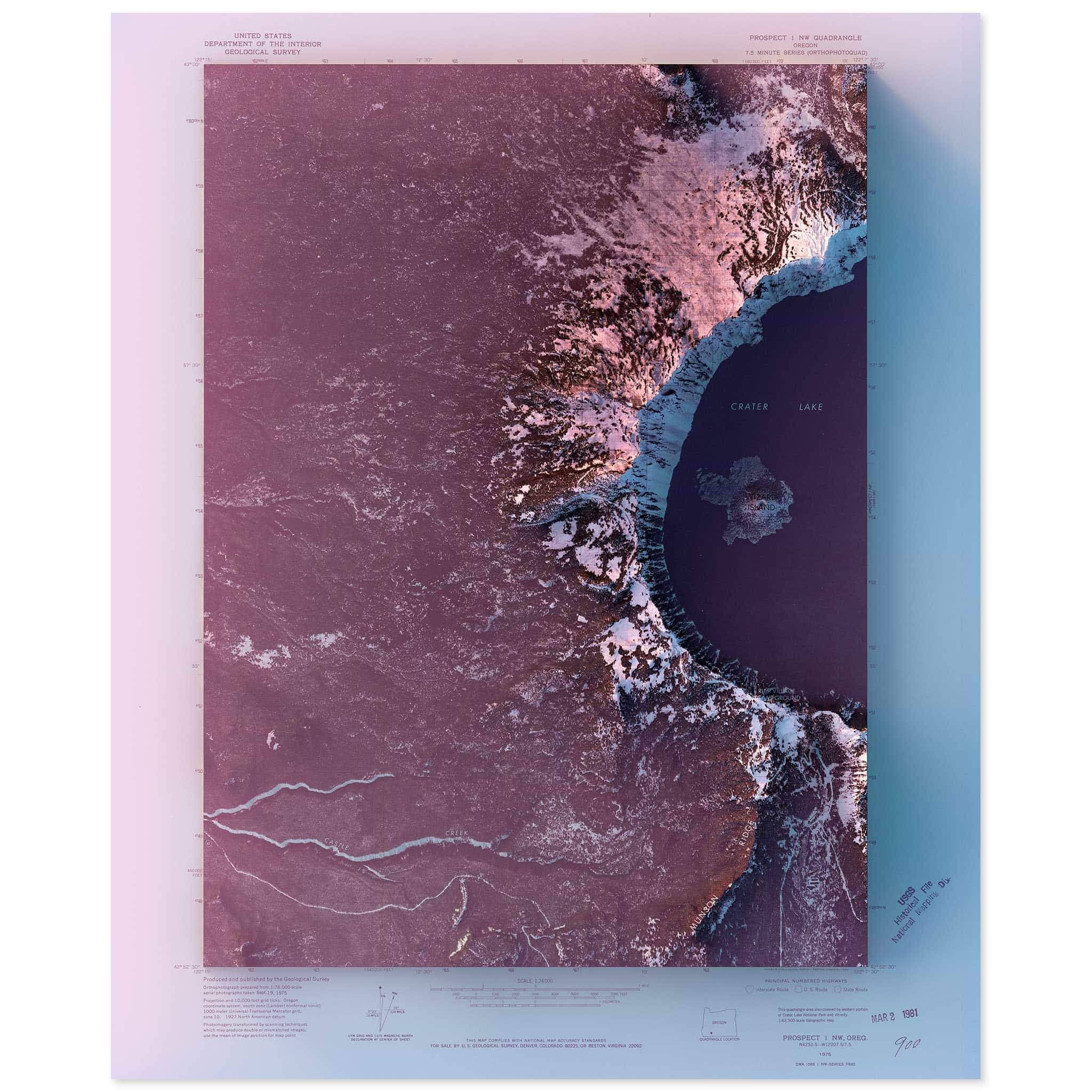 Crater Lake, Oregon Map