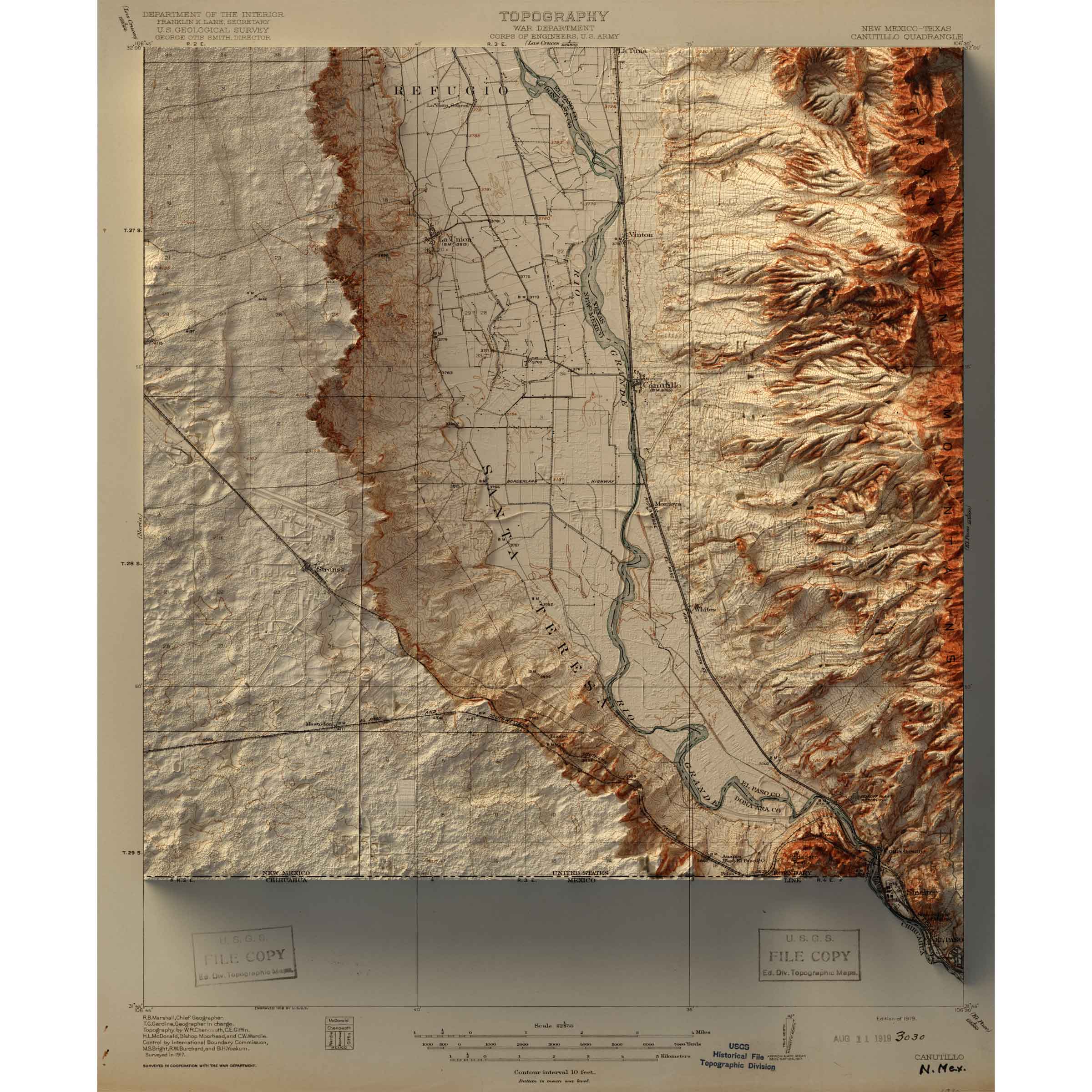 Canutillo, New Mexico Map