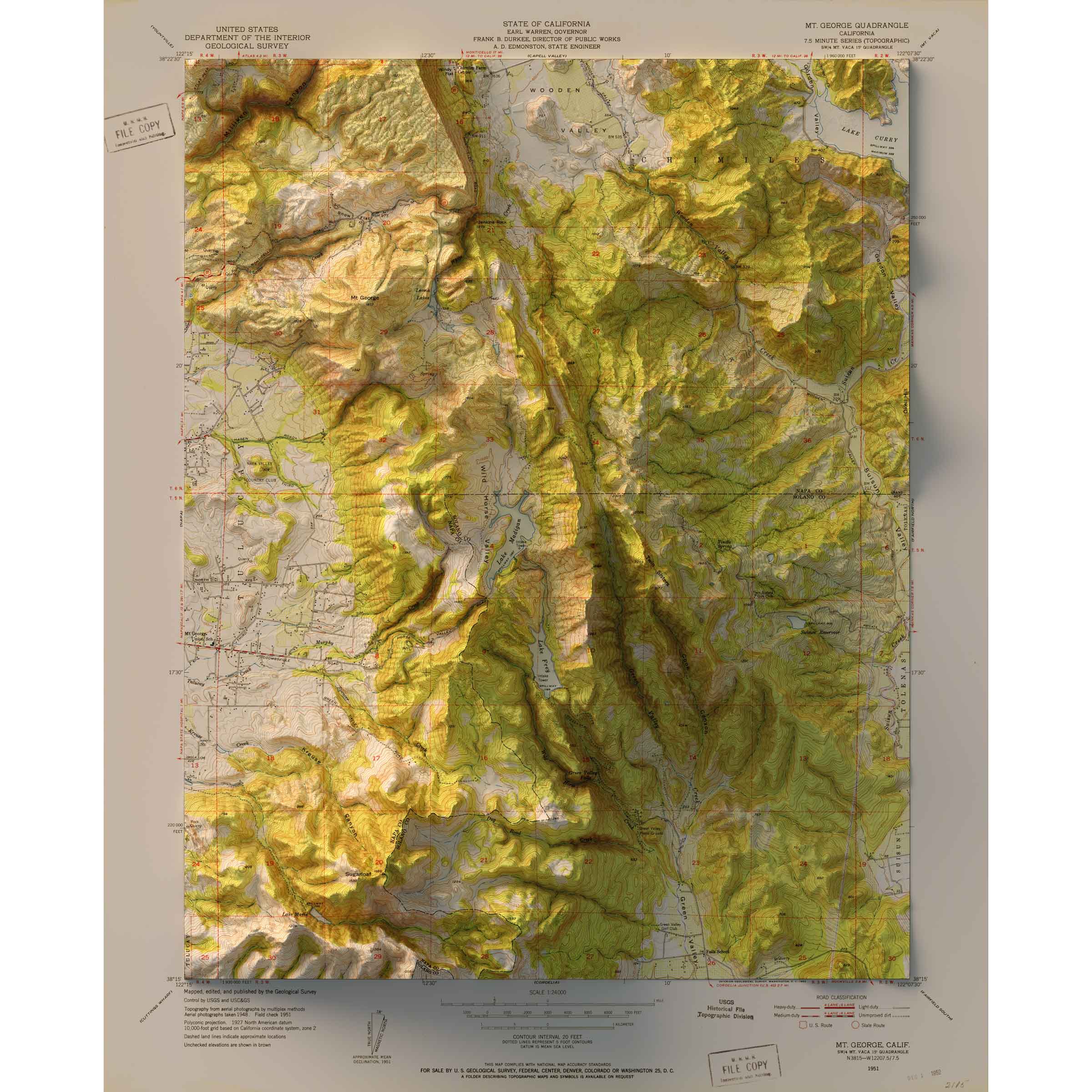 Mt. George, Napa Valley, California Map