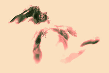 Great Lakes Bathymetry Map