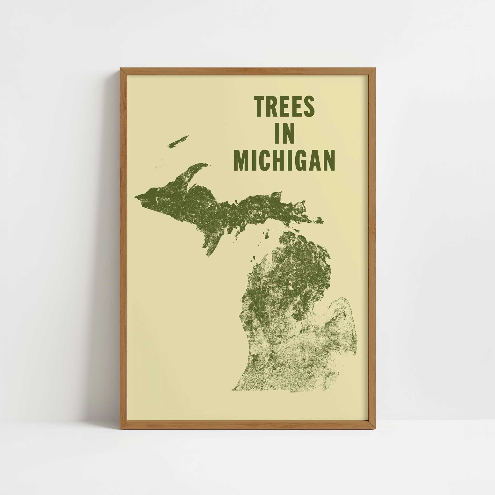 Trees in Michigan Poster • Scott Reinhard Maps