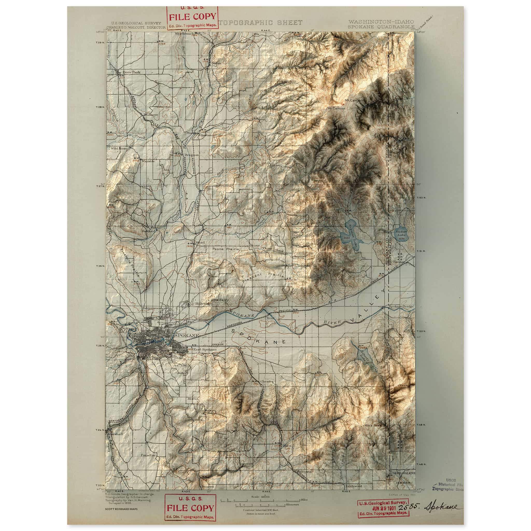 Spokane, Washington Map