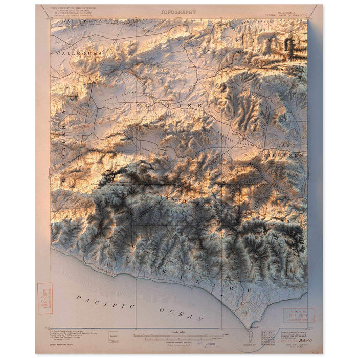 Triunfo Pass, California Map