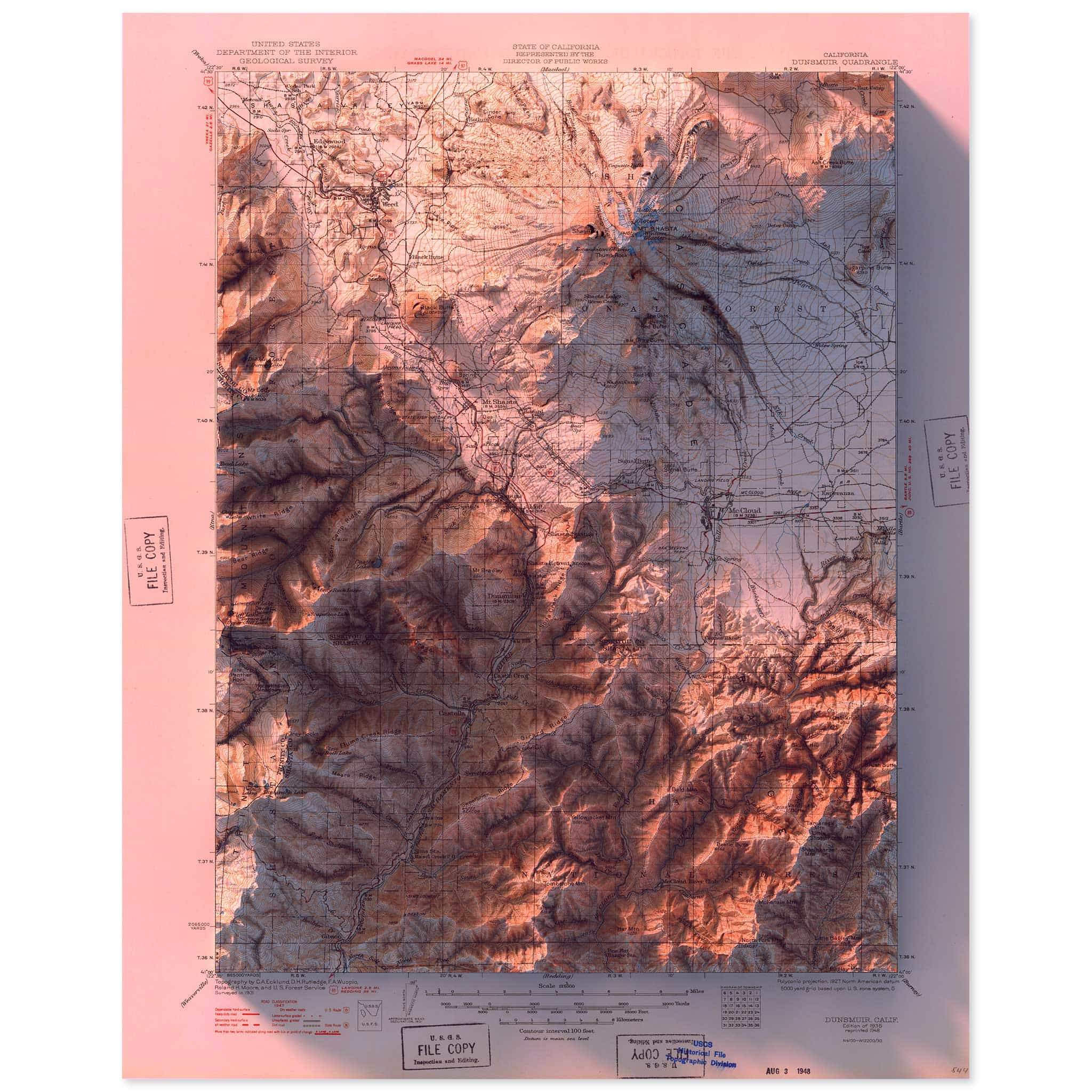 Mt. Shasta, California Map