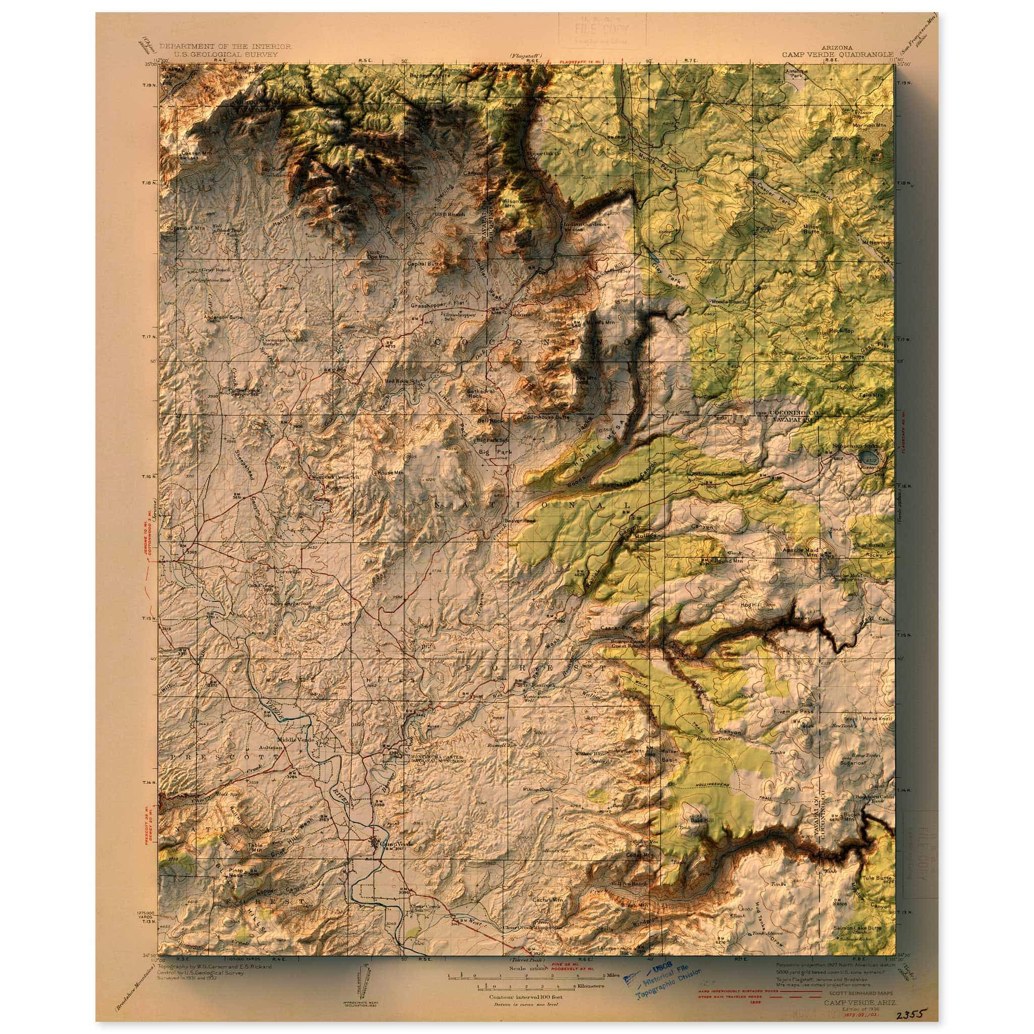 arizona camp verde Camp Verde, Arizona Map • Scott Reinhard Maps