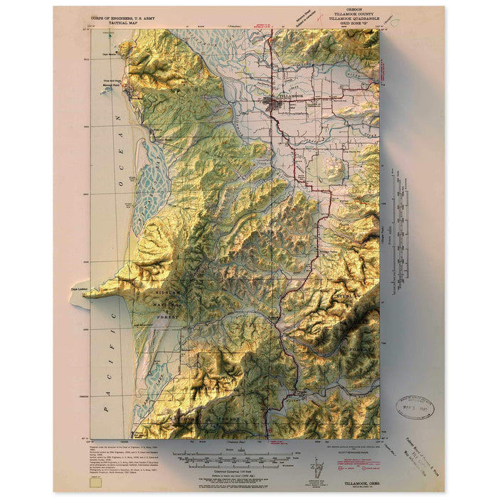 Tillamook, Oregon Map