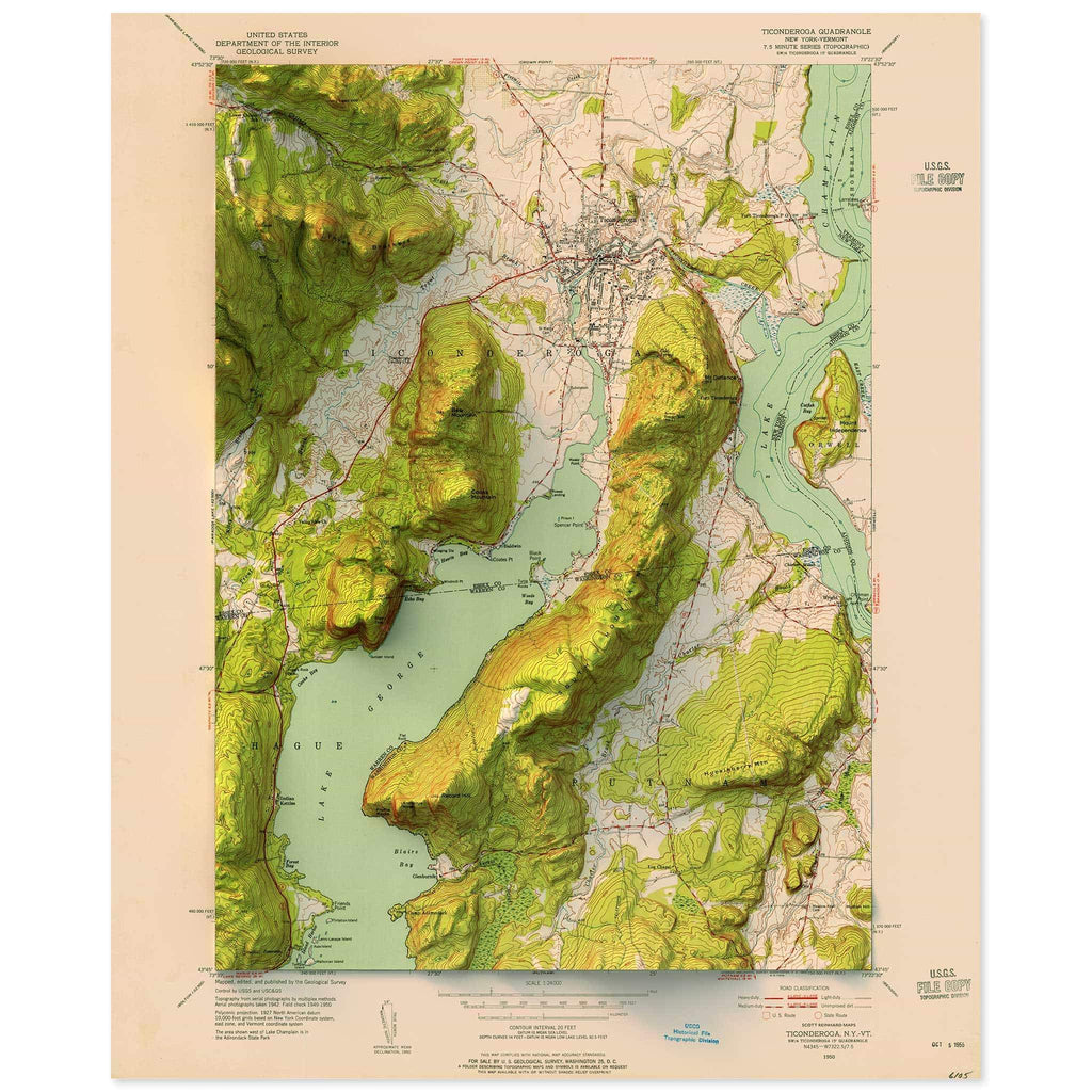 Ticonderoga, New York Map • Scott Reinhard Maps