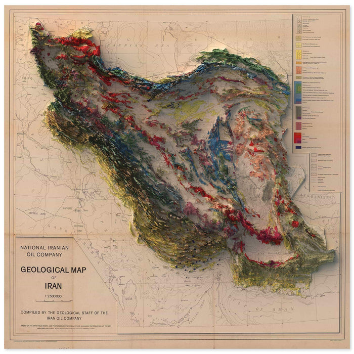 Geological Map of Iran Map