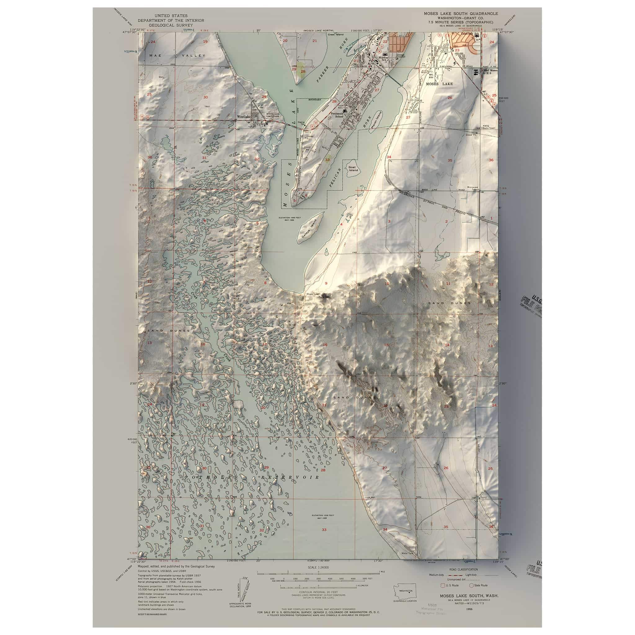 Moses Lake, Washington Map