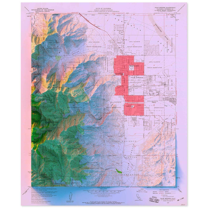 Palm Springs, California Map