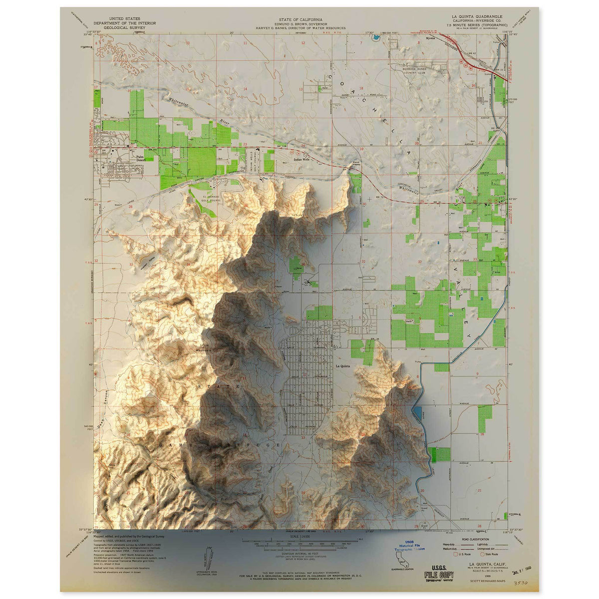 Coachella Valley, California Map • Scott Reinhard Maps