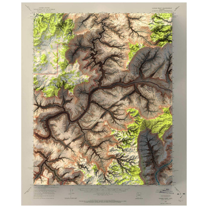 Kanab Point, Grand Canyon Map