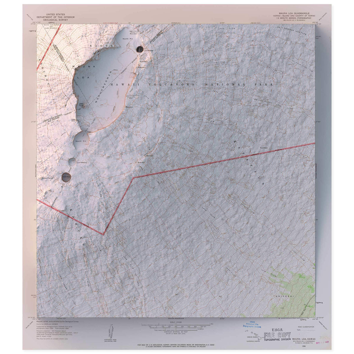 Mauna Loa, Hawaii Map • Scott Reinhard Maps