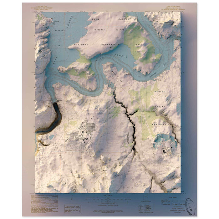 Glen Canyon, Arizona Map